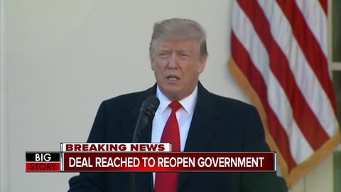 Trump announces 3-week deal to temporarily reopen government, federal workers to receive back pay