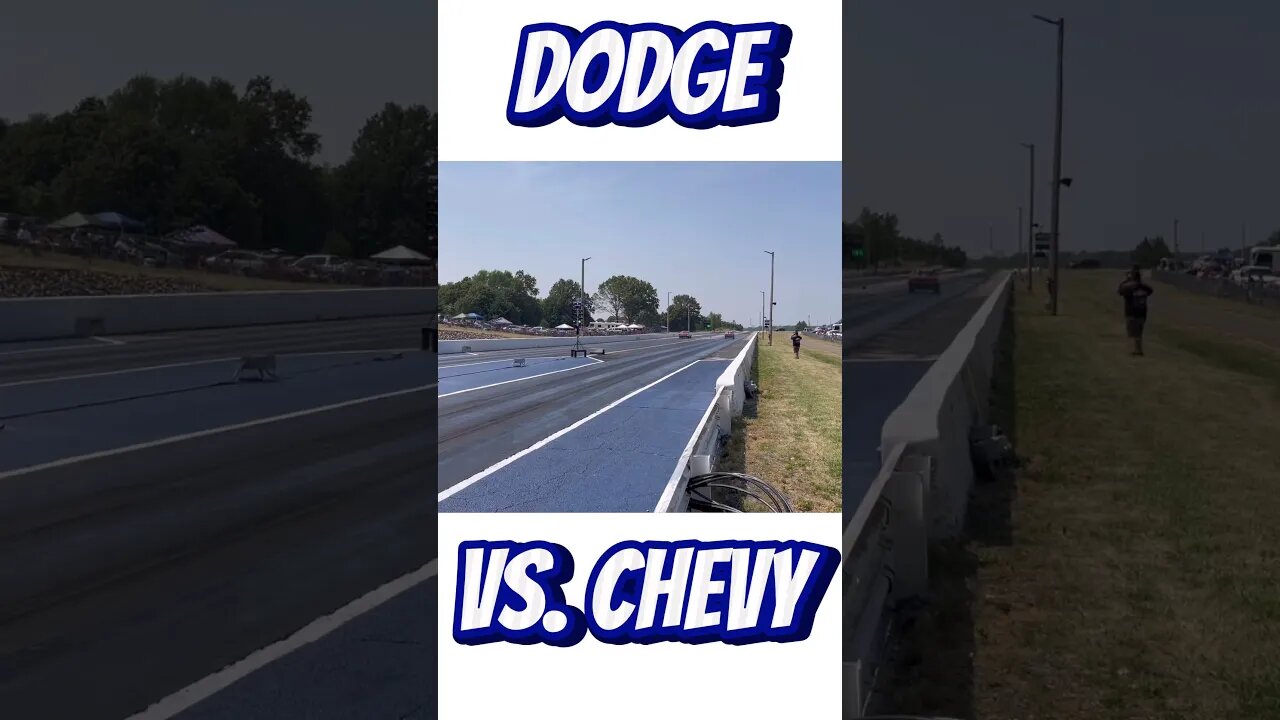 Classic Dodge Vs. Chevy Drag Race! #shorts