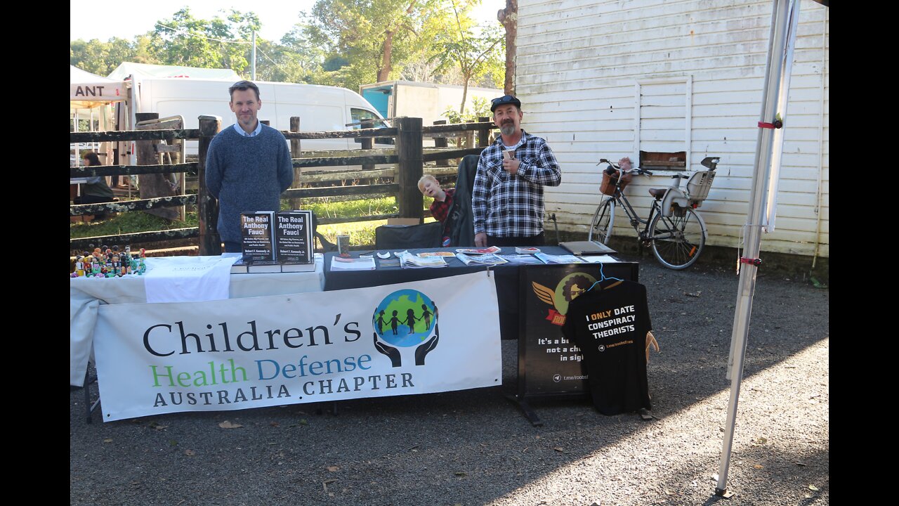 Jason & Roobs at the Mullumbimby Farmers Markets, 24 June 2022.