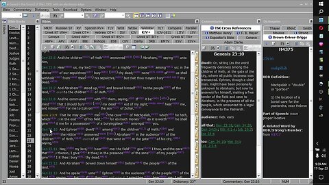 Genesis 23, with my inadvertent commentary occasionally.