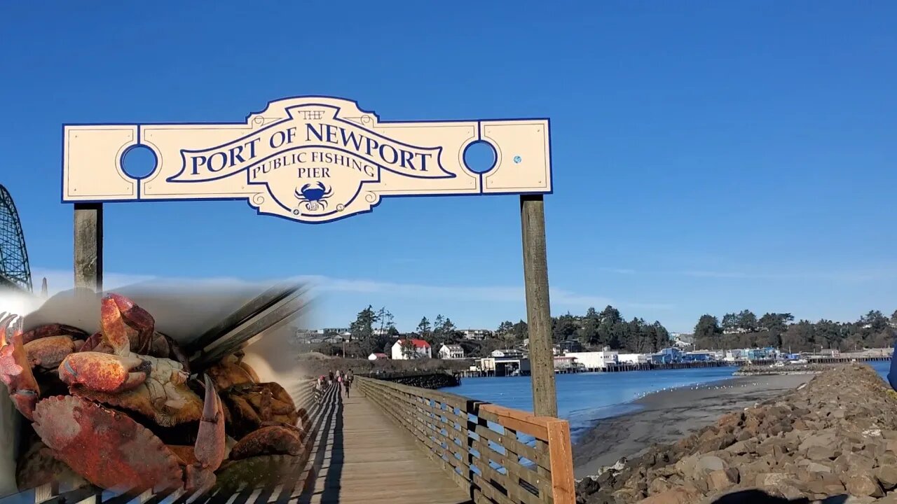 PORT OF NEWPORT ANOTHER PLACE FOR CRABBING/ CRABBING ON THE DOCK/ NEWPORT OREGON