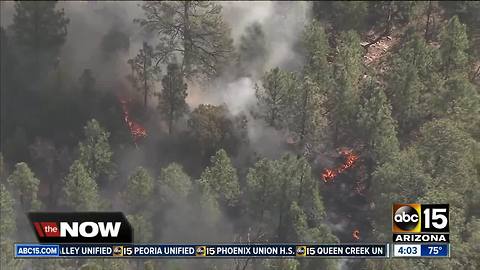 Weather aiding crews as they fight Tinder Fire