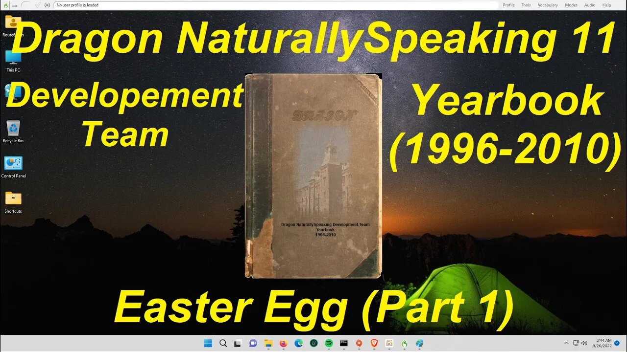 Dragon NaturallySpeaking 11 Developement Team Yearbook "Easter Egg" (Part 1 - See Description)