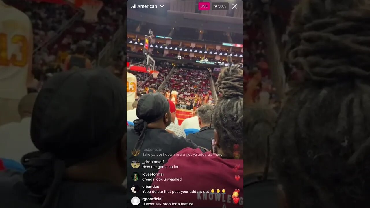 C Blu Instagram Live At A Ball Game (28/03/23)