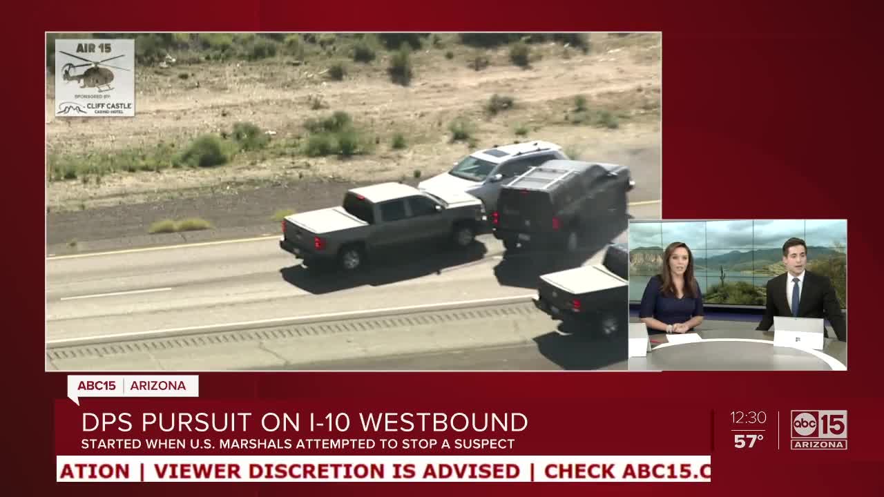 Authorities attempt PIT maneuver in vehicle pursuit in Phoenix