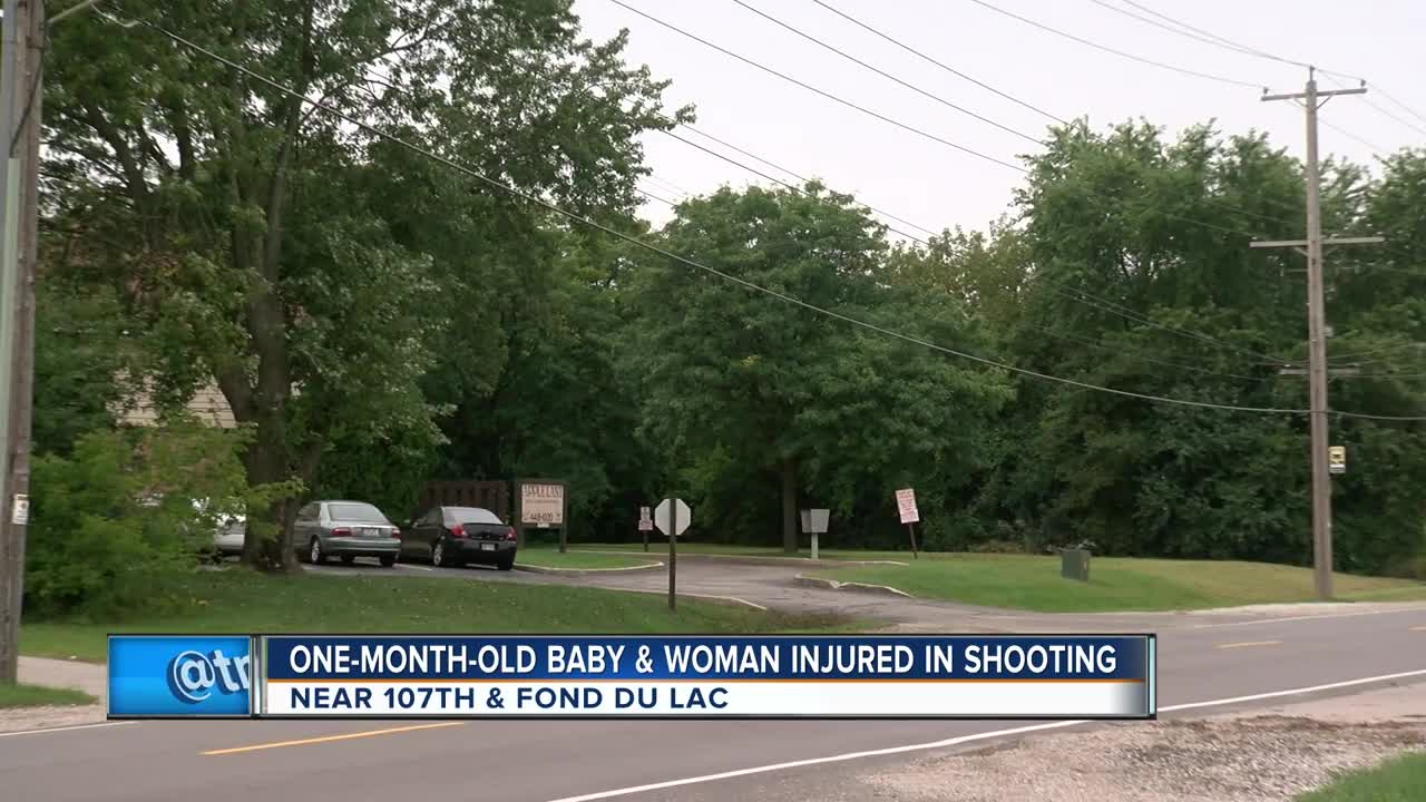 One-month-old baby and woman injured in shooting