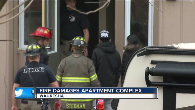 Overnight fire in Waukesha forces evacuation of entire apartment complex