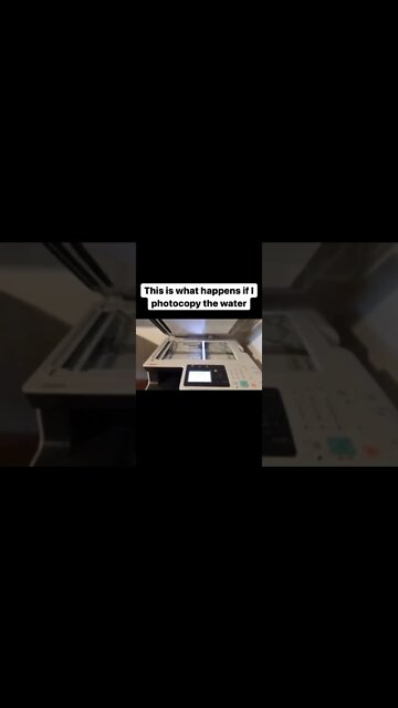 What happens if I photocopy the water?