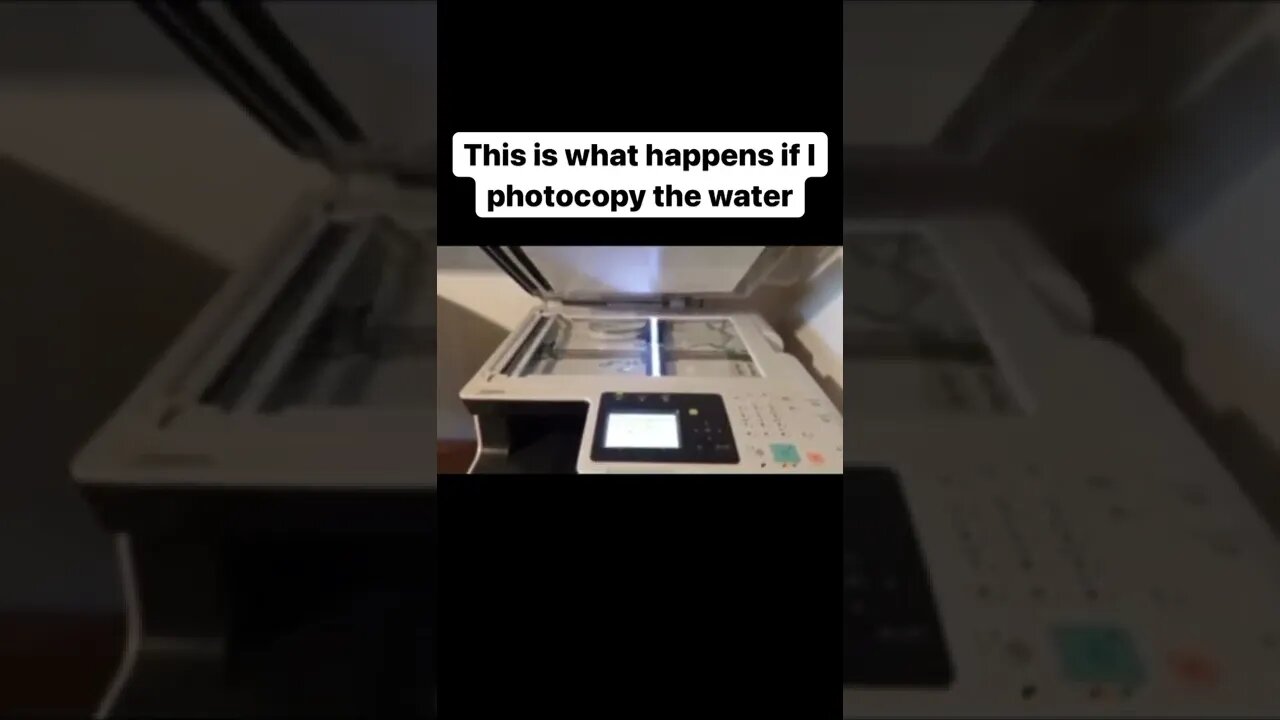 What happens if I photocopy the water?