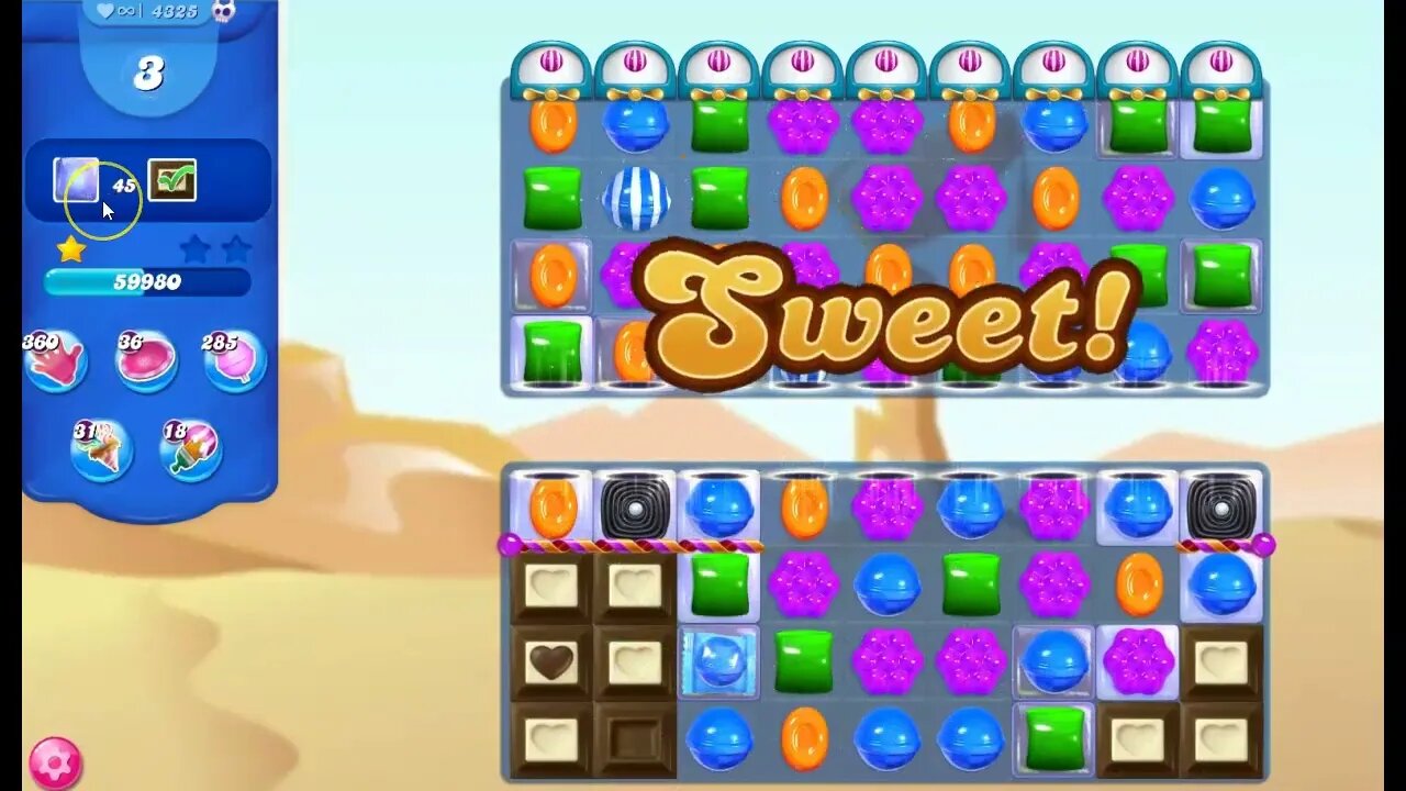 Candy Crush Level 4325 Talkthrough, 16 Moves 0 Boosters