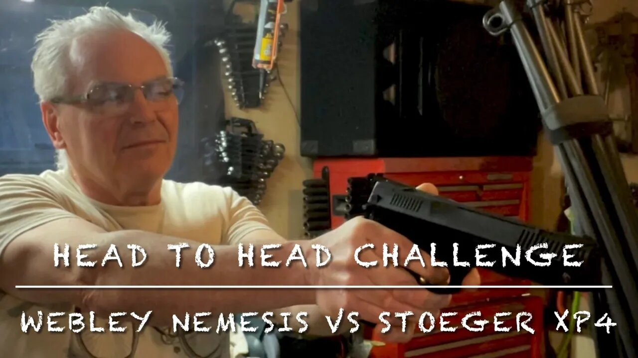 Head to head challenge Webley Nemesis vs Stoger XP4 .177 single stroke pneumatic target pistols!