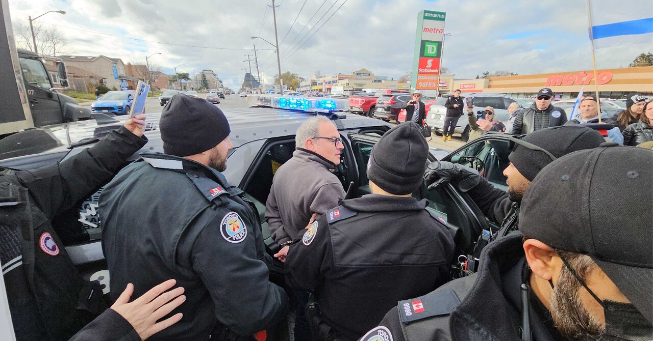 BREAKING: Ezra Levant ARRESTED while attempting to question pro-Hamas protesters