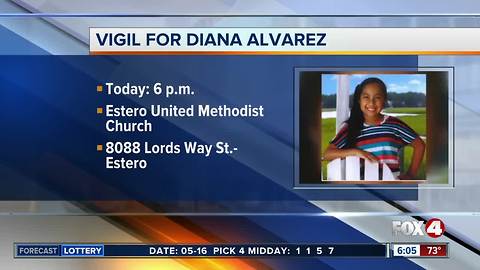 Evening vigil to honor Diana Alvarez's birthday