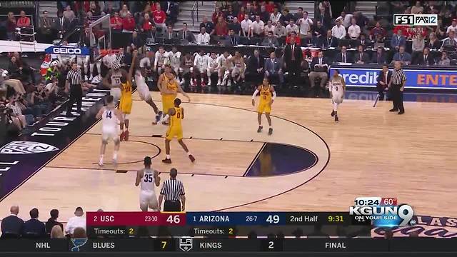 No. 15 Arizona beats USC 75-61 to defend Pac-12 title