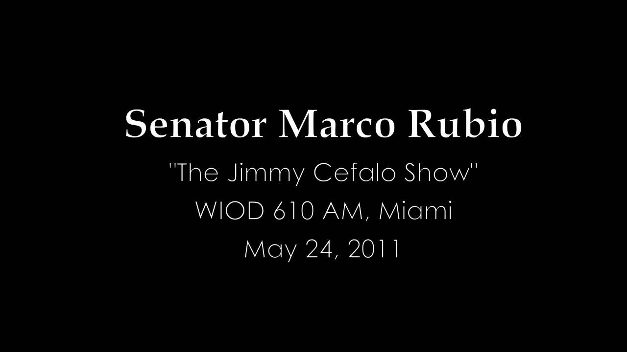 Senator Rubio Talks Israel On "The Jimmy Cefalo Show"