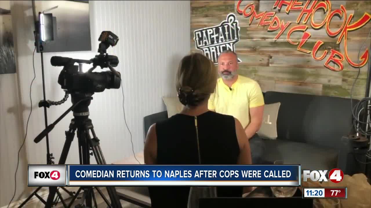 Comedian returns to Naples comedy club after cops were called