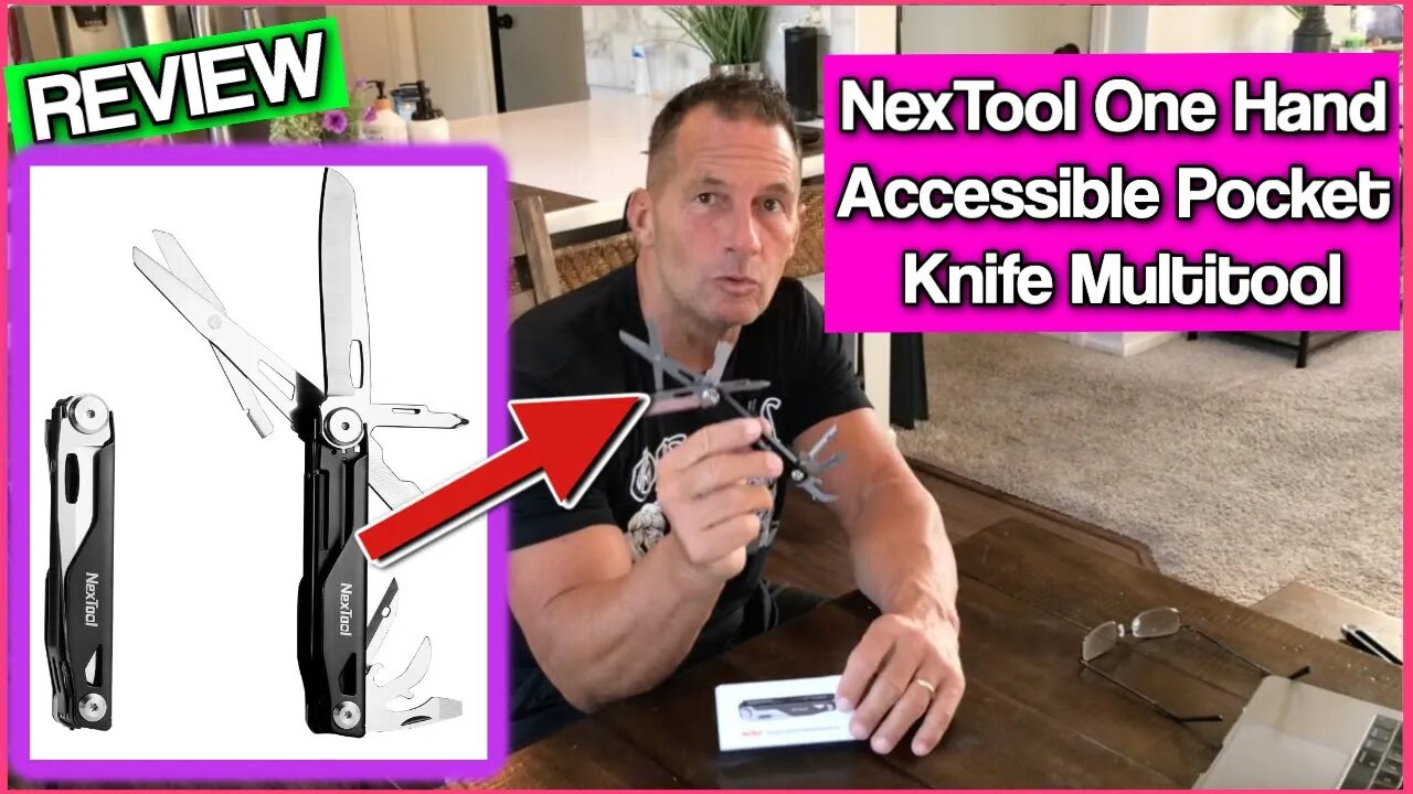 NexTool One Hand Accessible Pocket Knife Multitool