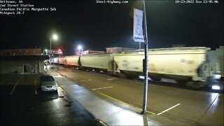 SB CP 260 Manifest w/CP 6644 at Guttenberg, Dubuque, Bellevue, Muscatine, Washington and Ottumwa, IA