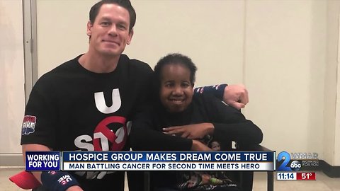 John Cena meets man battling cancer for second time