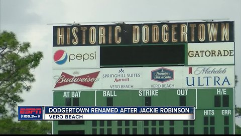 Dodgertown renamed in honor of Jackie Robinson 4/2