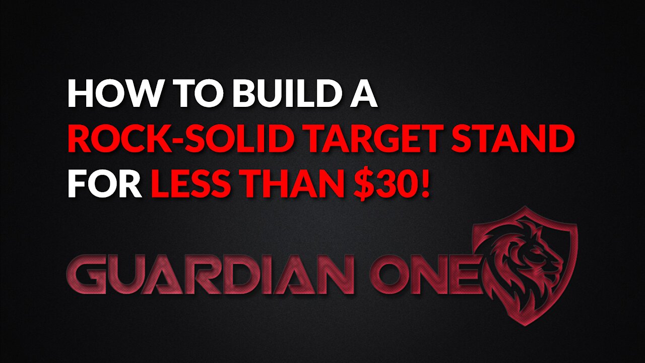 Build A Rock Solid Target Stand For Under $30
