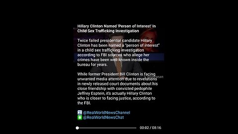 News Shorts: Hillary is Person of Interest