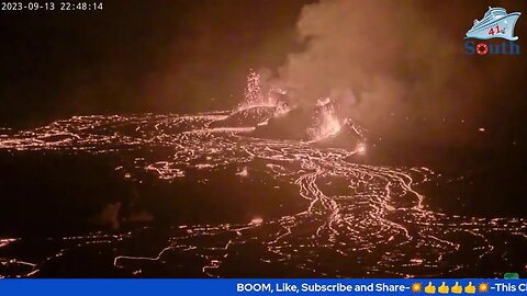 Live In Real Time Kīlauea Volcano, Hawaii (Halemaʻumaʻu crater). 14/09/2023.