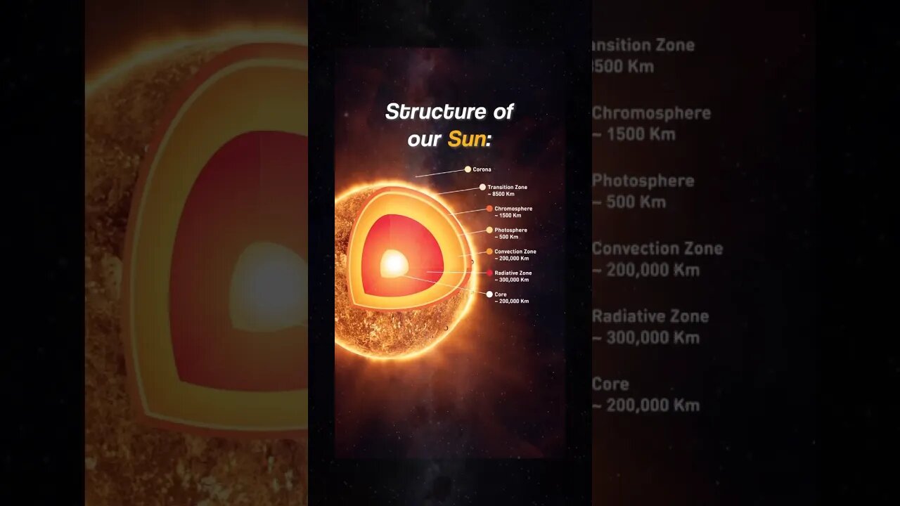 Structure of the Sun #shortsfeed