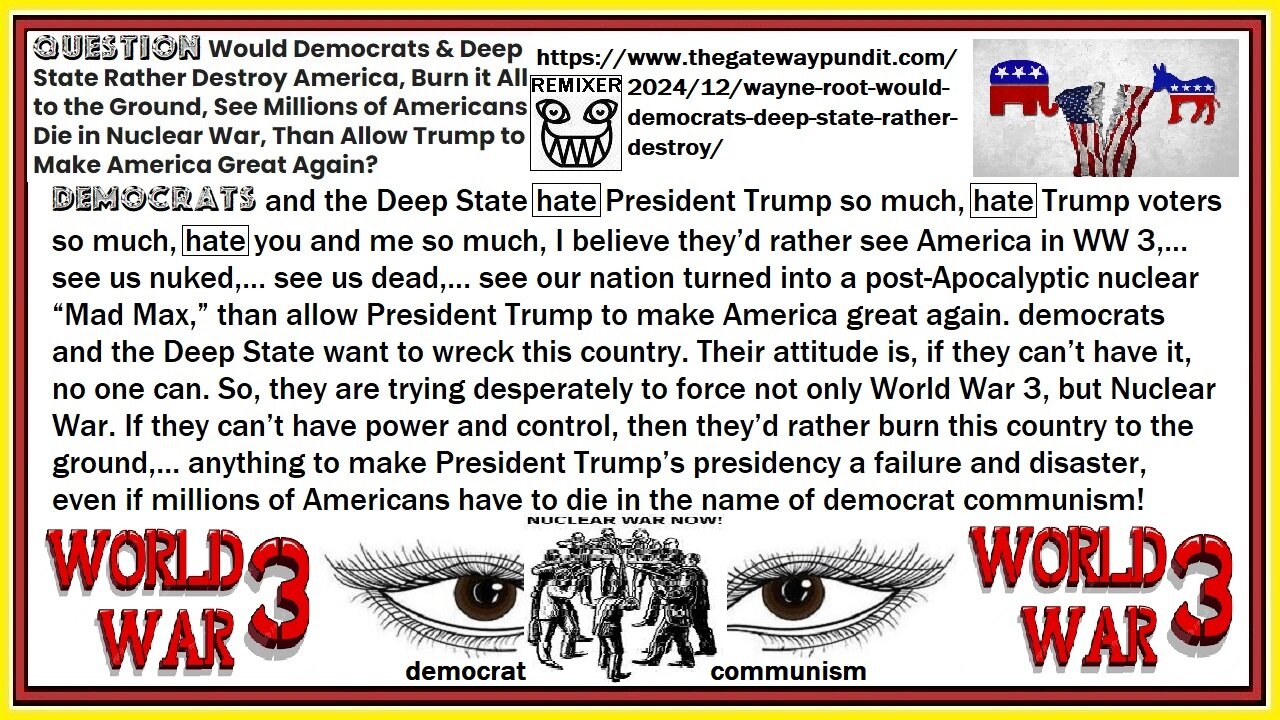We, the People, knew this when the democrat party stole the 2020 Presidential Election