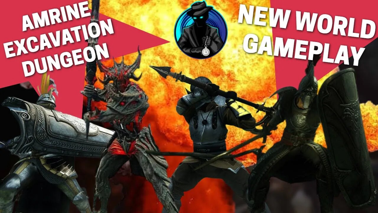 New World GamePlay - Amrine Excavation FULL DUNGEON!