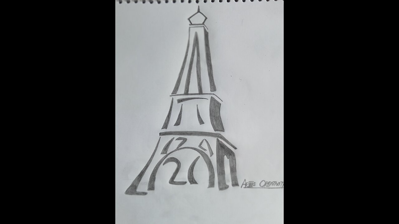 EASY EIFFEL TOWER DRAWING |How to draw Eiffel tower