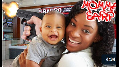 Mom Holding an Infant Fires Gun Into a Group of Kids Fighting in a Mall