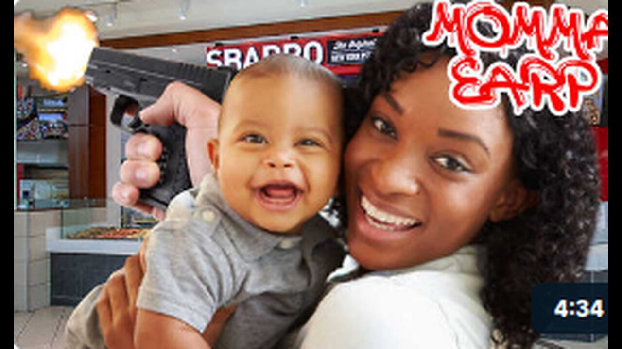 Mom Holding an Infant Fires Gun Into a Group of Kids Fighting in a Mall