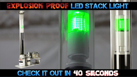 360° Explosion Proof Green LED Stack Light Surface Mount Flying Leads