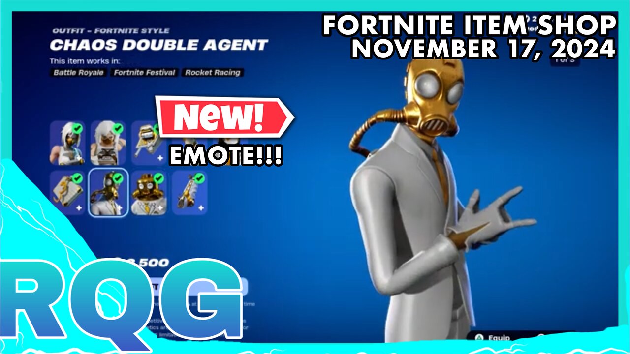 "NEW" BIG SPIN EMOTE+DOUBLE AGENT PACK! FORTNITE ITEM SHOP (November 17, 2024)