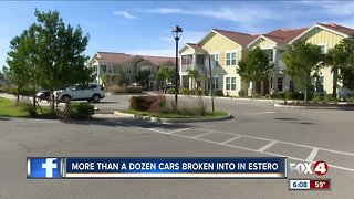More than a dozen cars burglarized in Estero