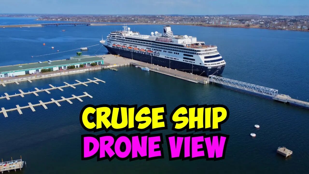 MS Zandaam Cruise Ship Drone View