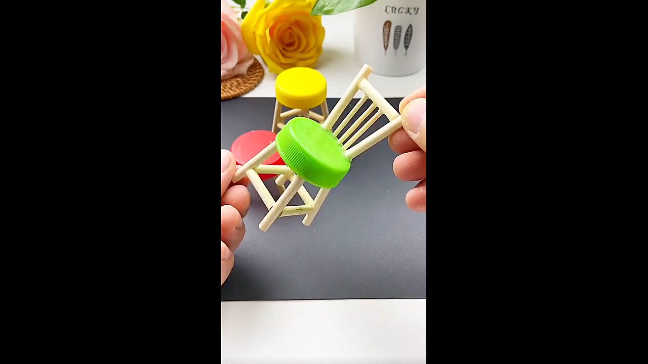 Don't throw away the bottle cap after drinking water. You can make a fun stool in a few simple steps