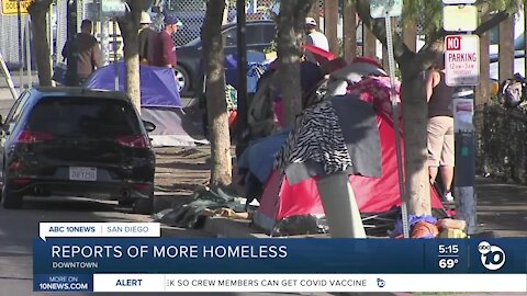 Reports of more homelessness in San Diego