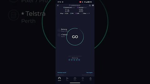 belong mobile Speedtest on pixel 7 pro