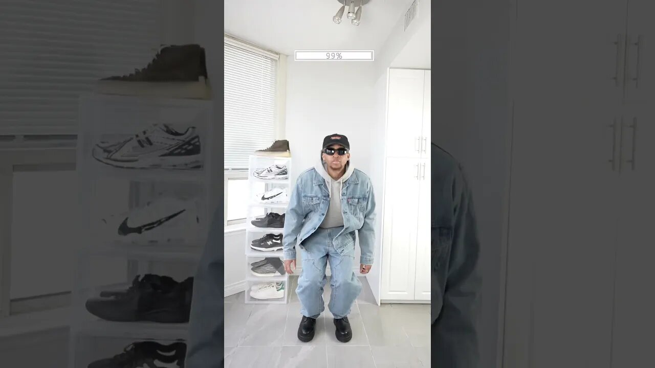 Denim on denim Levi’s outfit idea