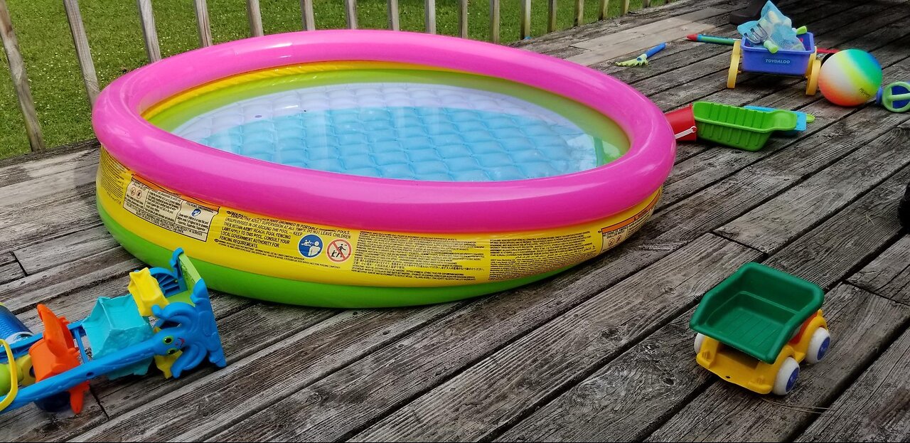 Read User Reviews: Intex Kiddie Pool - Kid's Summer Sunset Glow Design - 58" x 13"
