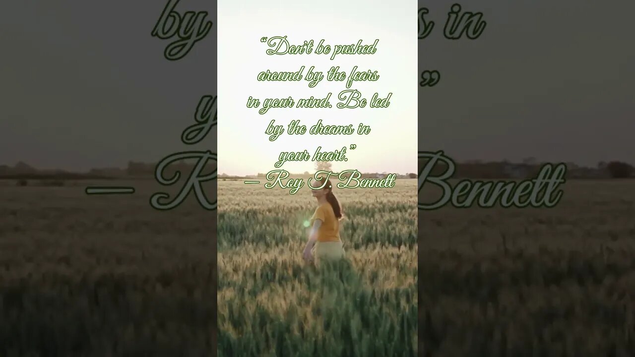 Be Led By The Dreams #roytbennett #quotesoftheday #quotes #inspiration #motivation