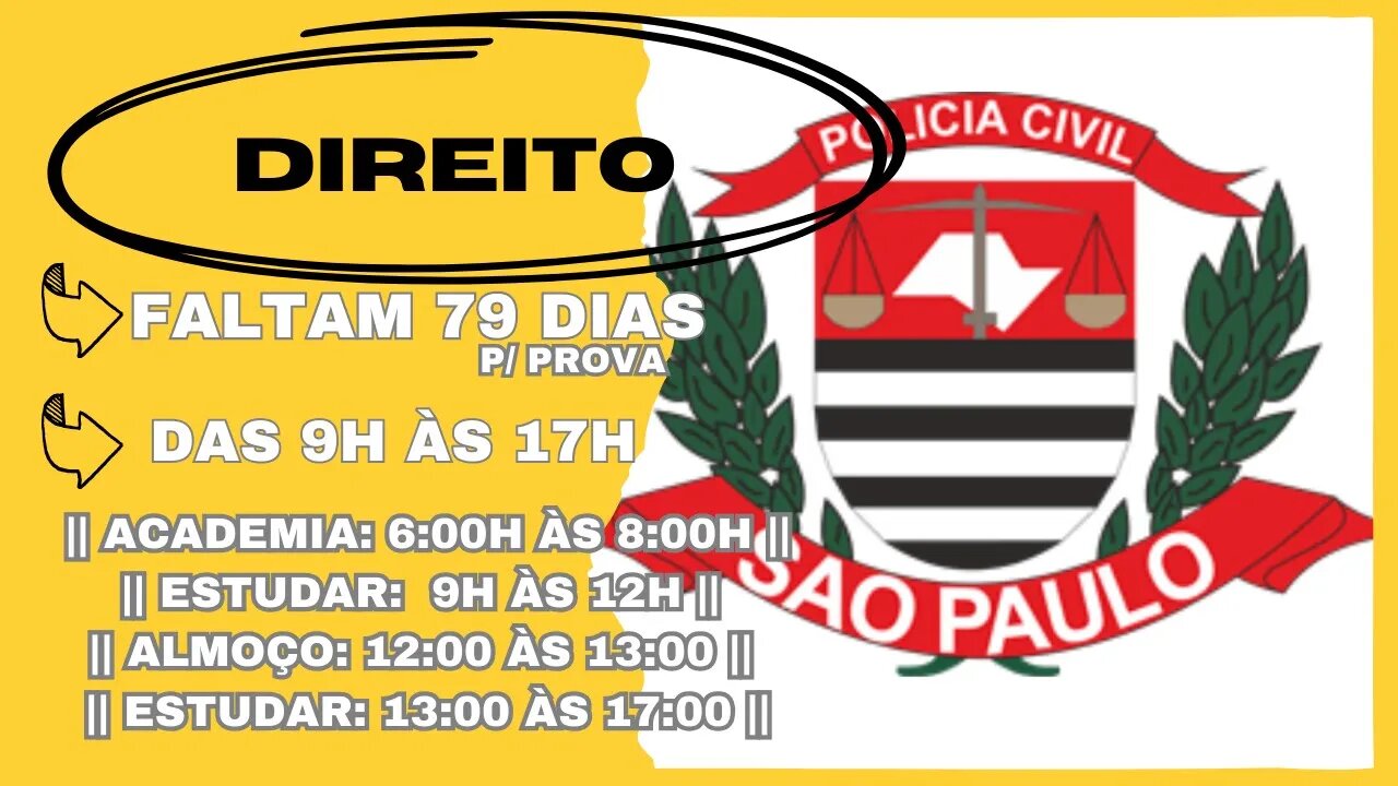 #96 Estude Comigo | PCSP - Investigador 👉Motivação p/ o Combate
