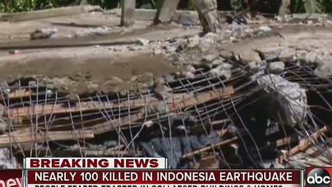 Nearly 100 killed in Indonesia earthquake