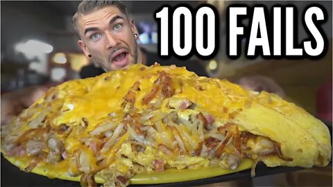 BRUTAL "BELLY BUSTER" OMELETTE CHALLENGE | Giant Breakfast Challenge in Iowa