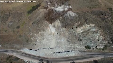 ITD releases drone video of landslide explosion