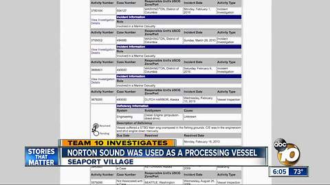 Norton Sound was used as a processing vessel