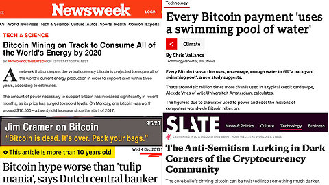 How the Media has treated Bitcoin over the years 🎥🎤🪙📰📺 (Bitcoin hit $40k today) 🤑⬆️
