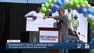 Nonprofit gets surprise gift, 'My Father's Plan' gets $30,000 from Mike Rowe